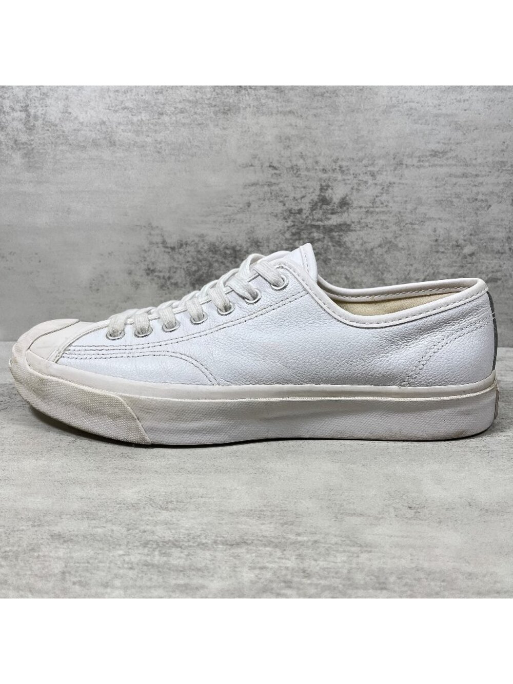 Converse Jack Purcell Leather Sneakers - Men's Size 7.5 / Women's 9 - White - Picture 1 of 9